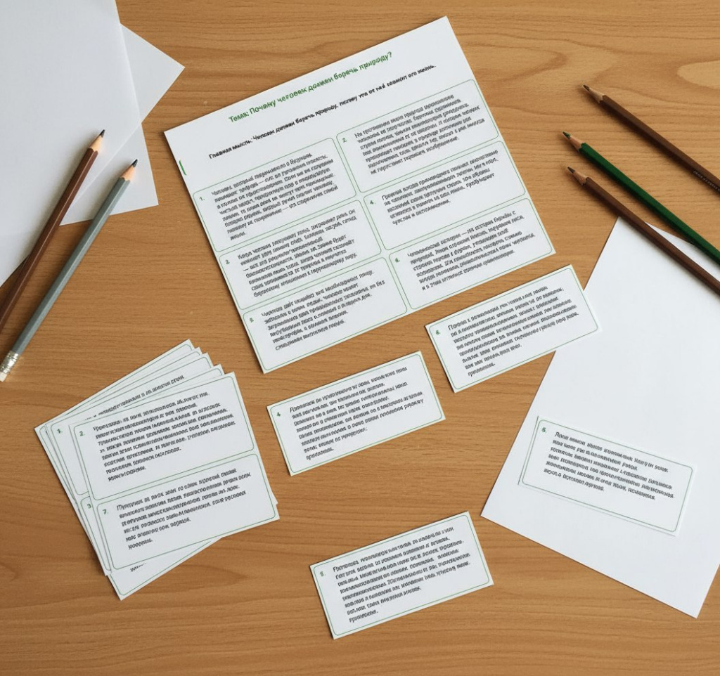 Логика ИС Карточки для подготовки к итоговому сочинению